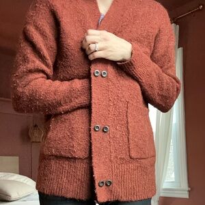 Very Cozy Madewell Rust Cardigan Sweater